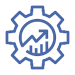 business and financial icon blue