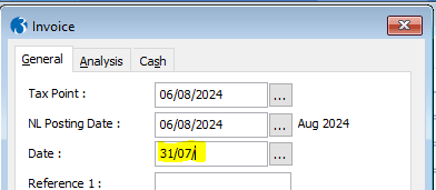 sl invoice date