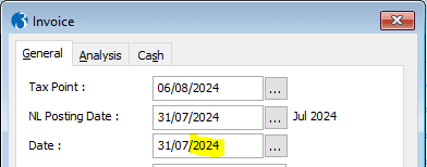 sl invoice date autofill