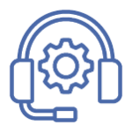 software support icon blue